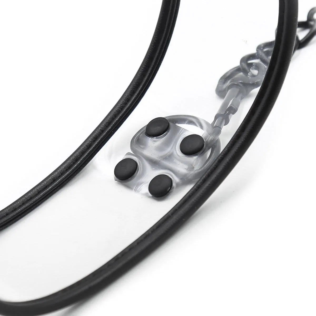 1834MQ      Clearly Comfy Collar with Black Hardware, Padded Edge and Matching Leash