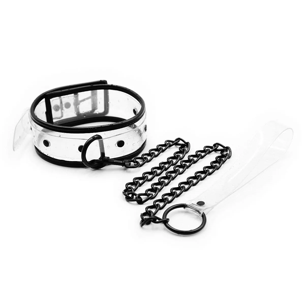 1834MQ      Clearly Comfy Collar with Black Hardware, Padded Edge and Matching Leash