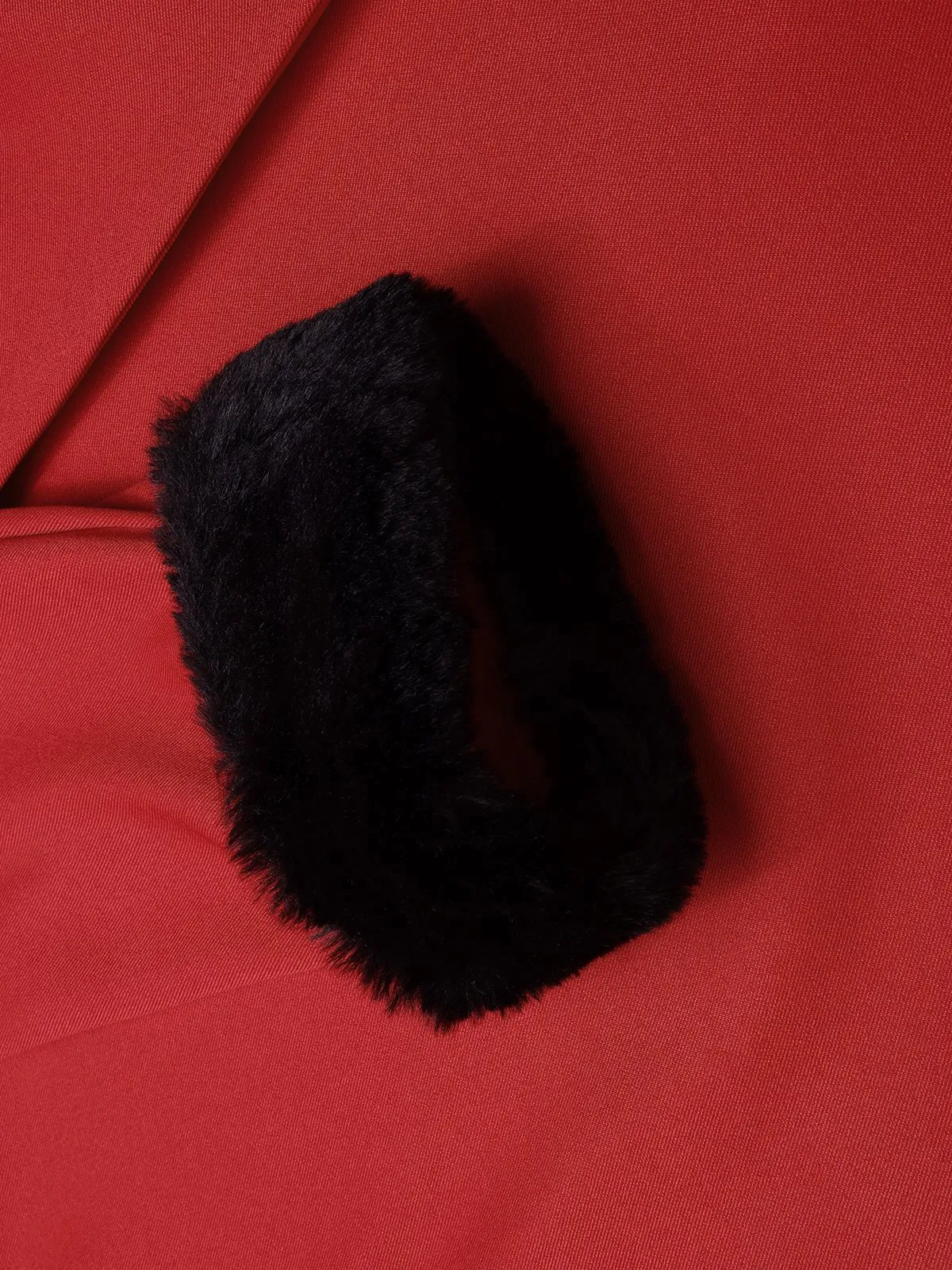 1950s Blue And Black Fur Collar Coat