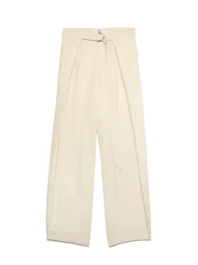 Ami Wide Fit Trousers With Floating Panels (Ivory)