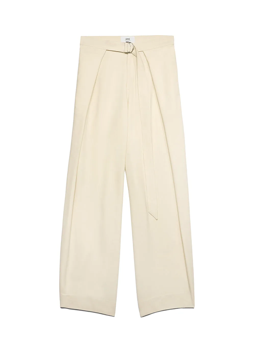 Ami Wide Fit Trousers With Floating Panels (Ivory)
