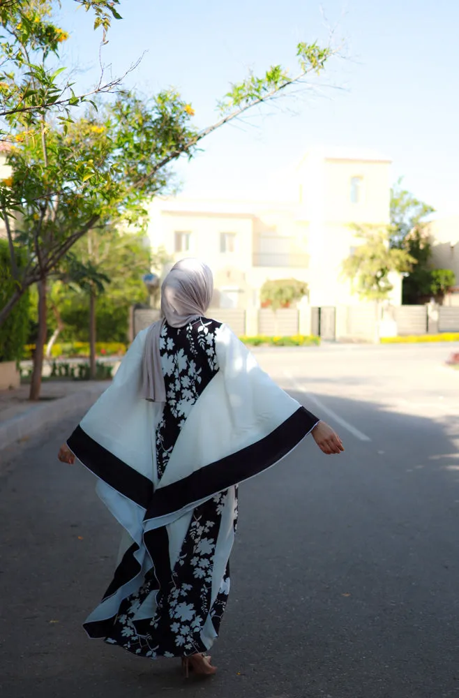 Anastasia contrast batwing kimono extra dramatic sleeves dress fully lined maxi length