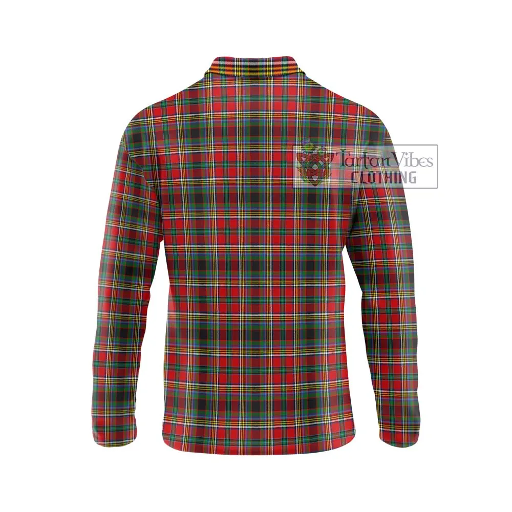 Anderson of Arbrake Tartan Long Sleeve Polo Shirt with Family Crest DNA In Me Style