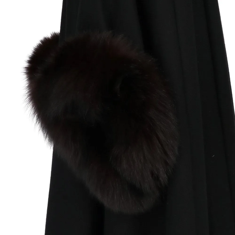 A.N.G.E.L.O. Vintage Cult Black Wool and Fox Coat - '80s