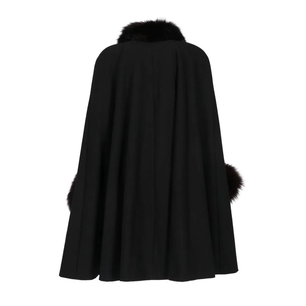 A.N.G.E.L.O. Vintage Cult Black Wool and Fox Coat - '80s