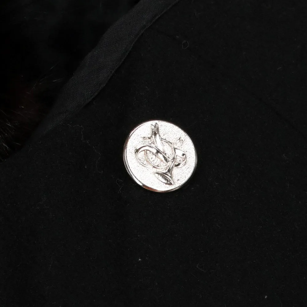 A.N.G.E.L.O. Vintage Cult Black Wool and Fox Coat - '80s