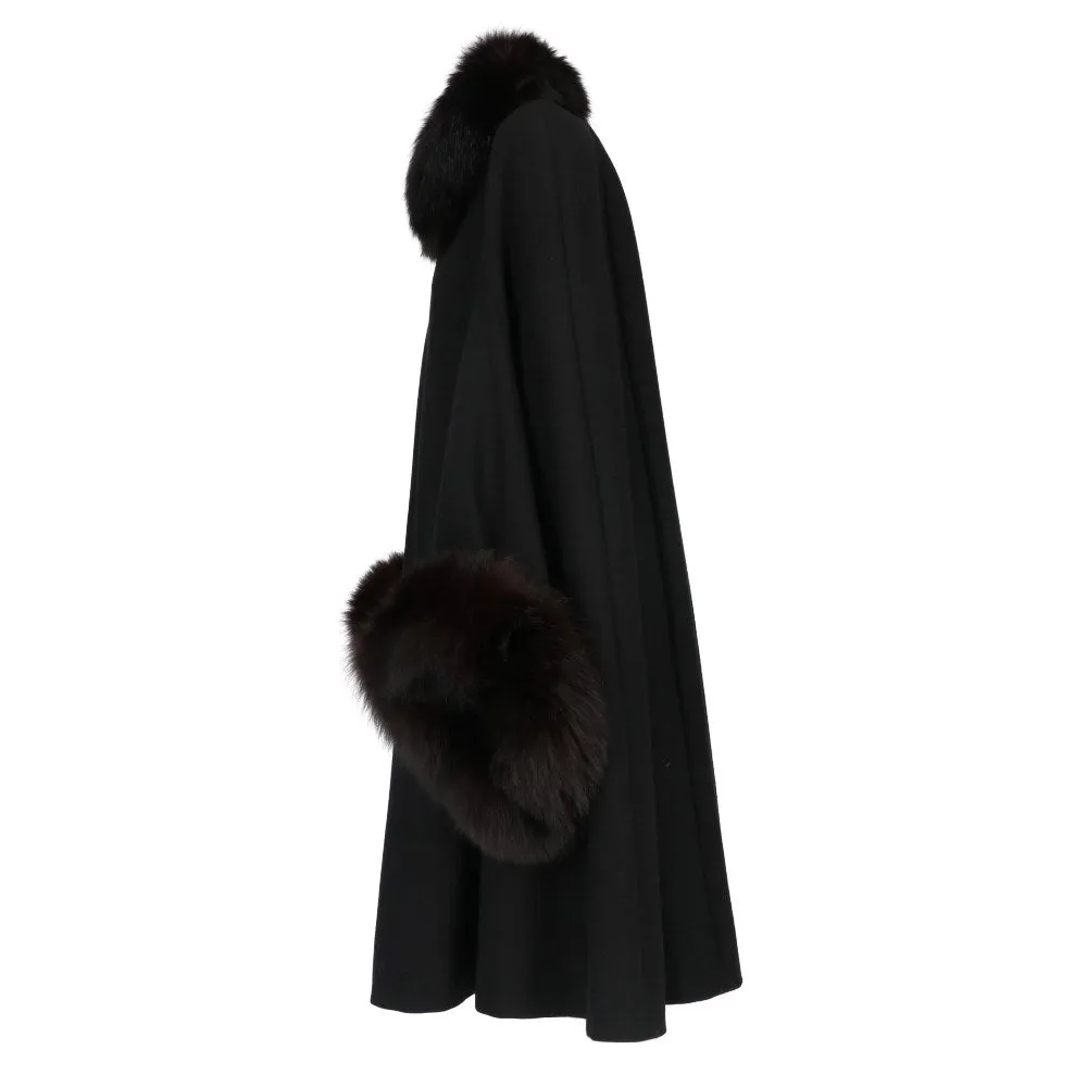 A.N.G.E.L.O. Vintage Cult Black Wool and Fox Coat - '80s