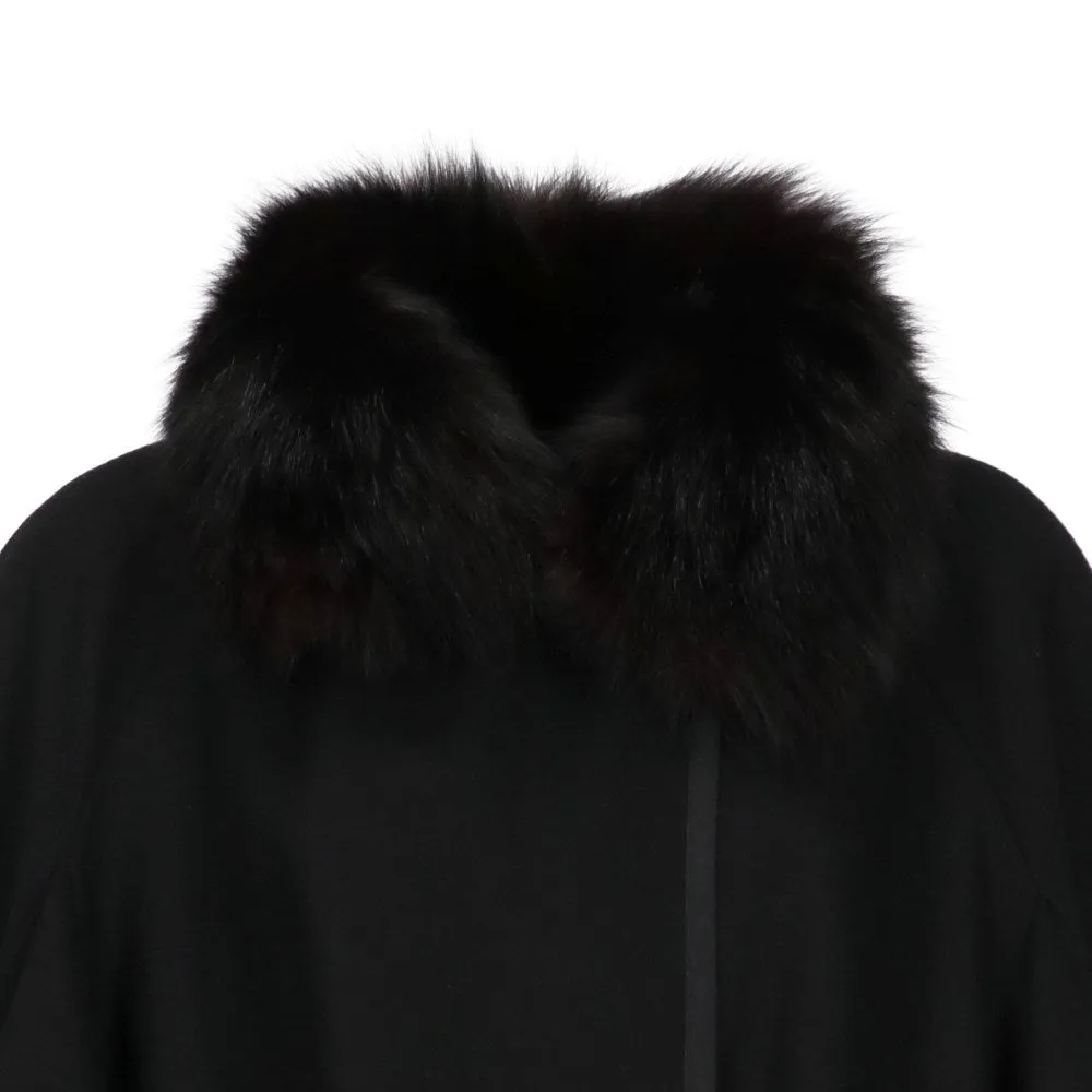 A.N.G.E.L.O. Vintage Cult Black Wool and Fox Coat - '80s