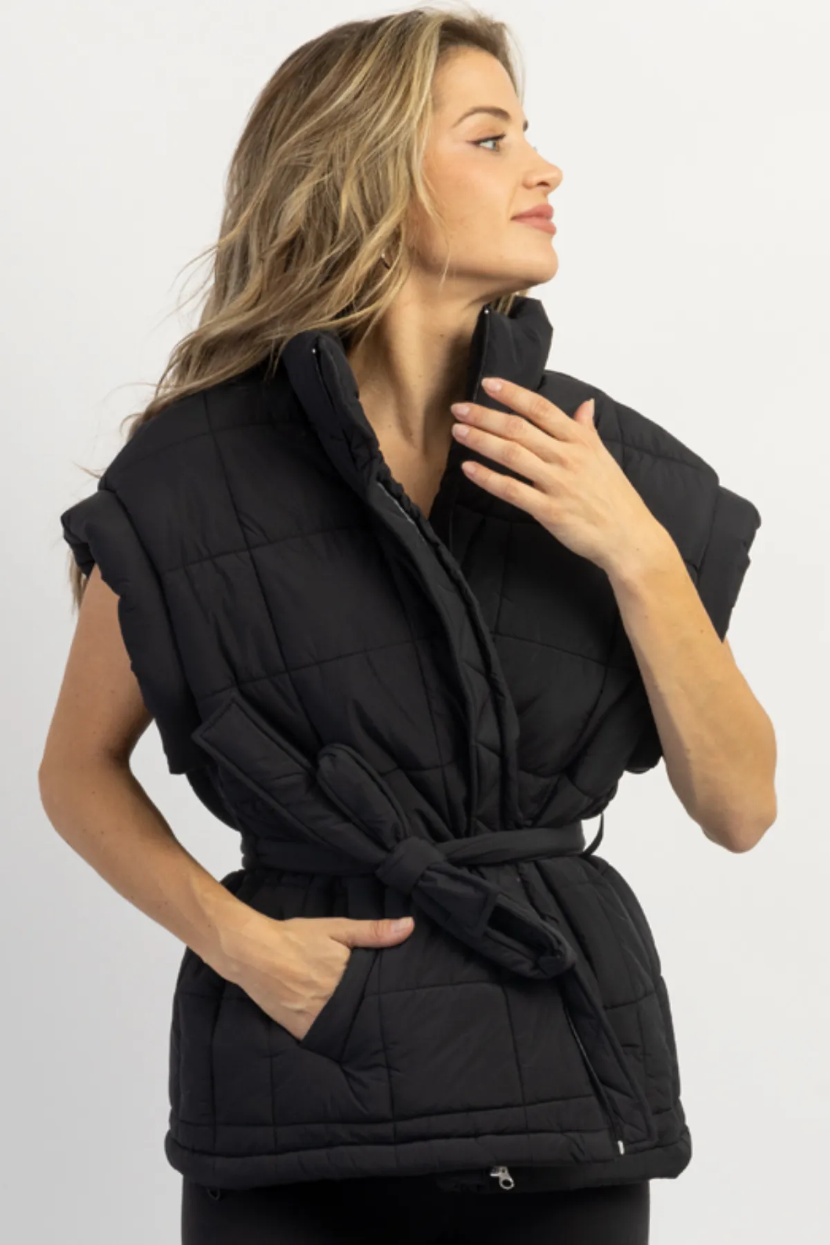 AVALON TIE QUILTED PUFFER VEST *BACK IN STOCK*