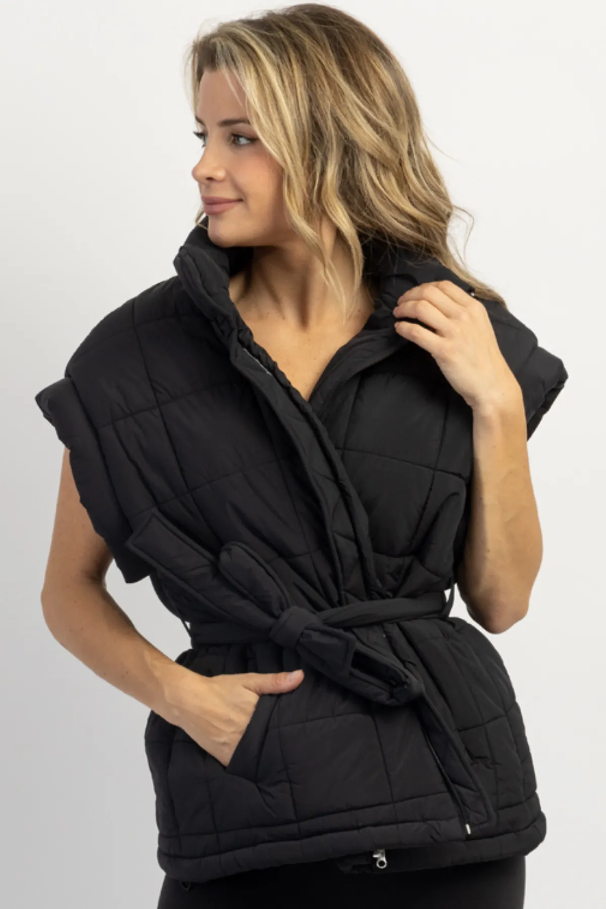 AVALON TIE QUILTED PUFFER VEST *BACK IN STOCK*