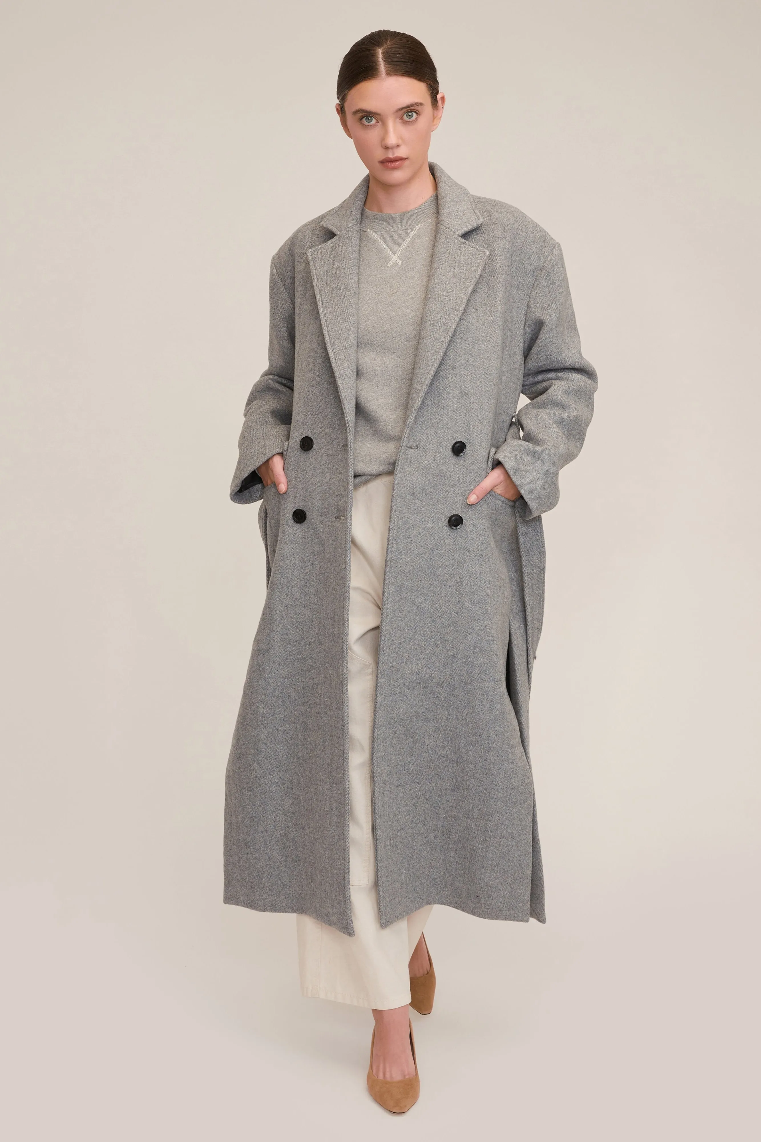 Baylor Double Breasted Wool Overcoat
