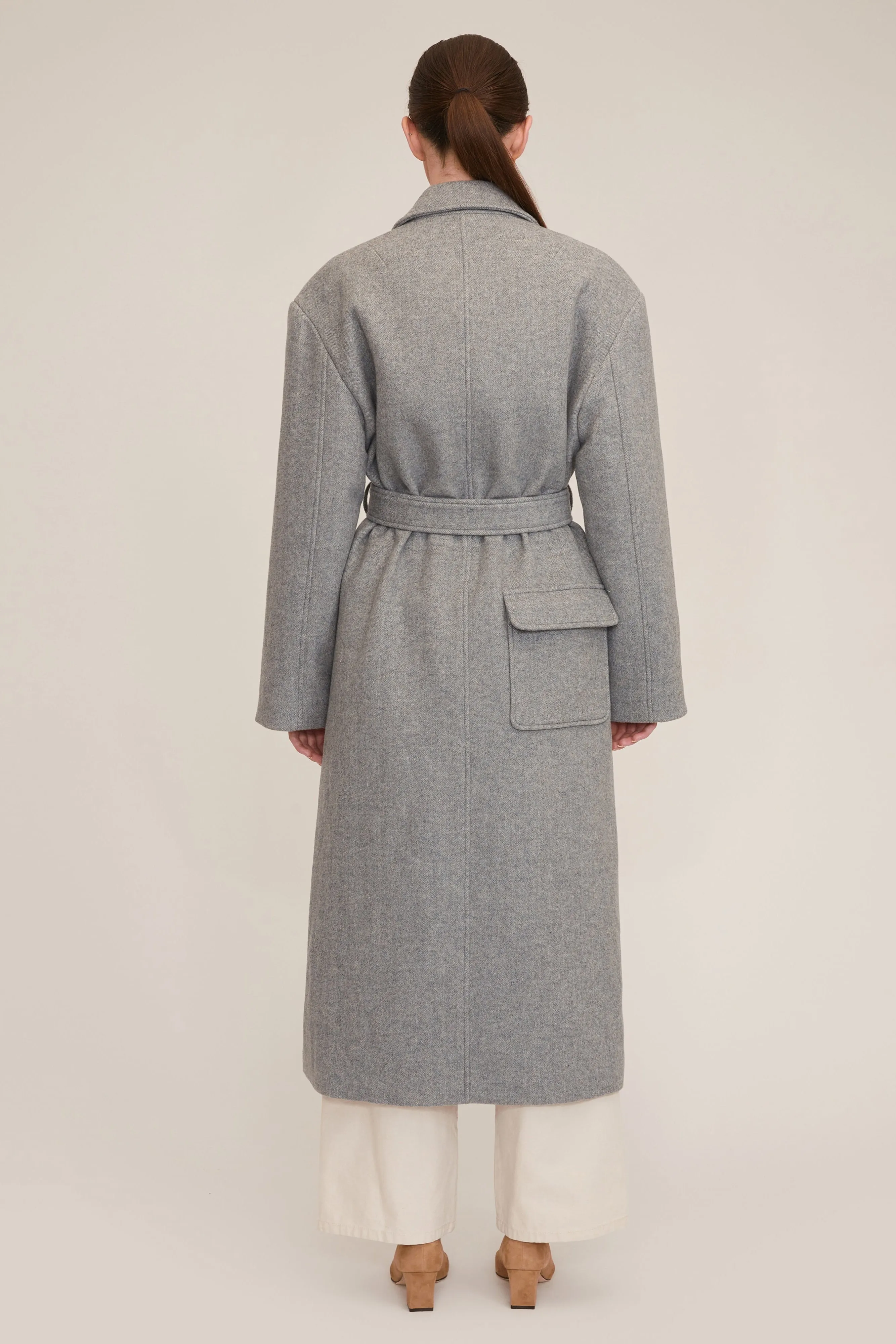 Baylor Double Breasted Wool Overcoat