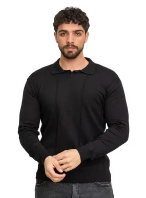 Black F-P- Polo Neck Pullover
