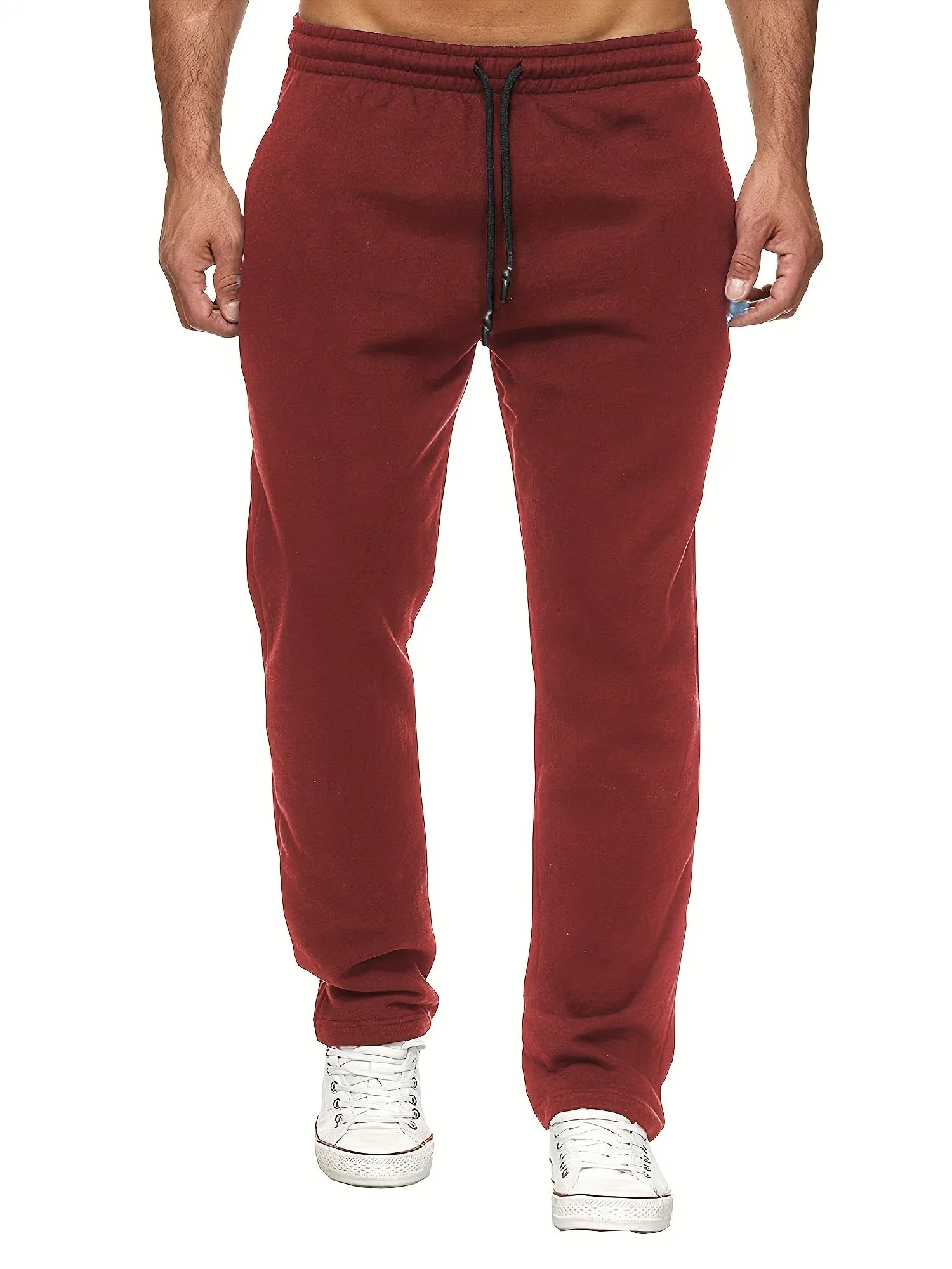 Classic Stylish Mens Fleece Sweatpants with Slight Stretch