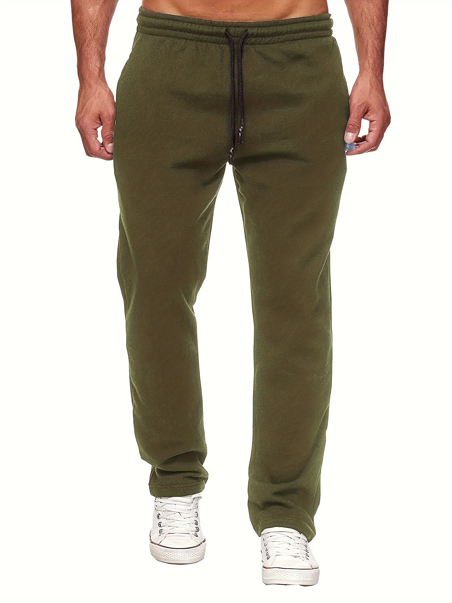 Classic Stylish Mens Fleece Sweatpants with Slight Stretch