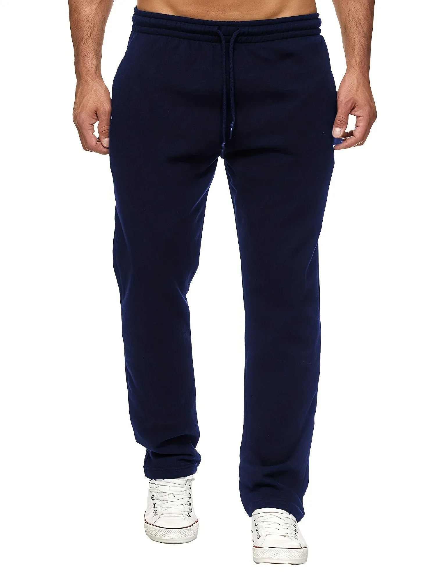 Classic Stylish Mens Fleece Sweatpants with Slight Stretch