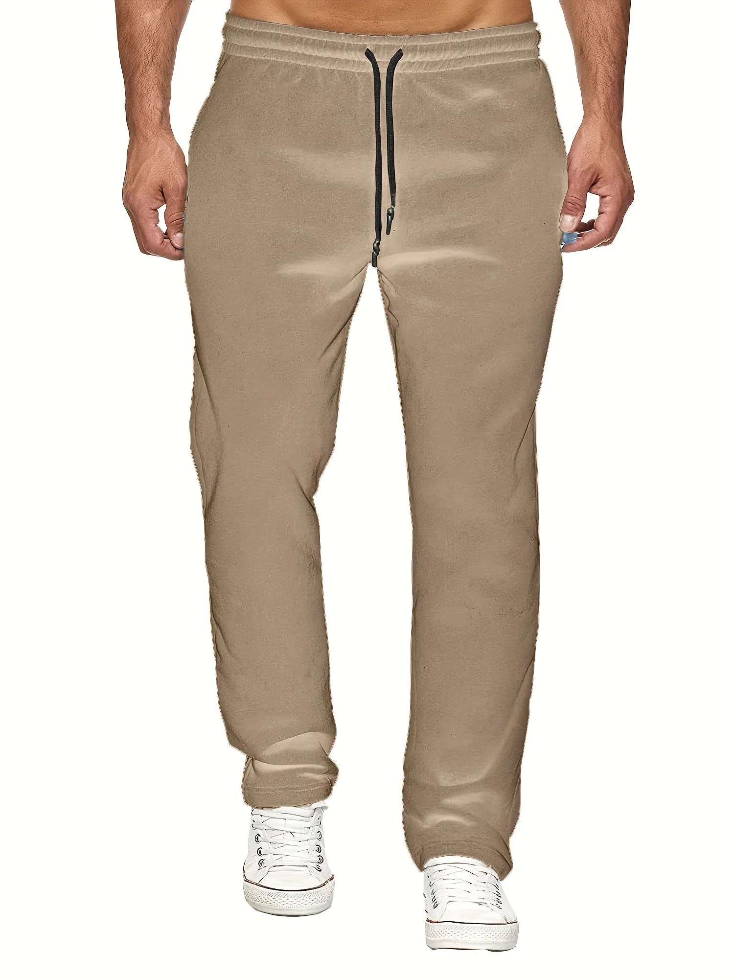 Classic Stylish Mens Fleece Sweatpants with Slight Stretch