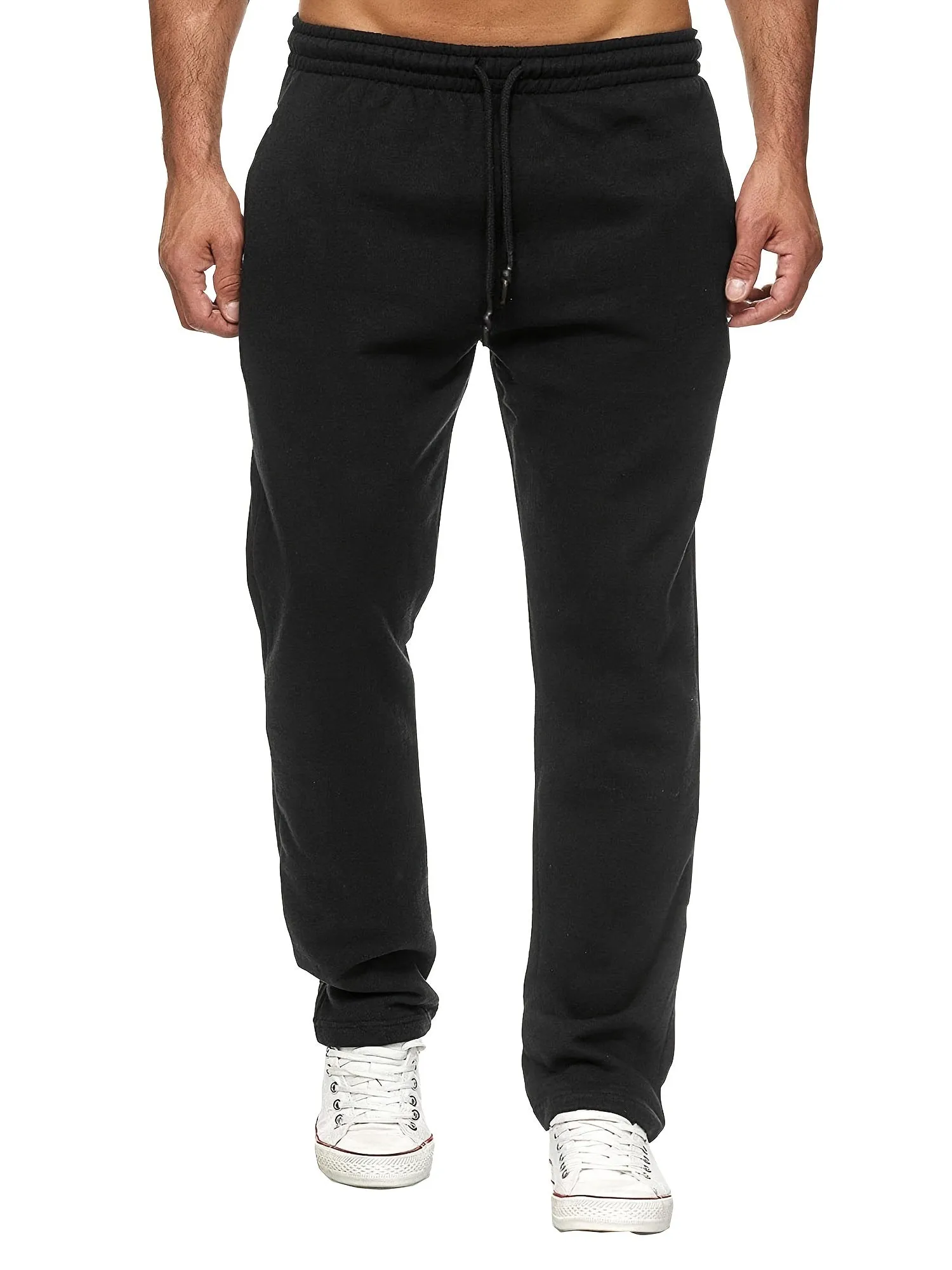 Classic Stylish Mens Fleece Sweatpants with Slight Stretch