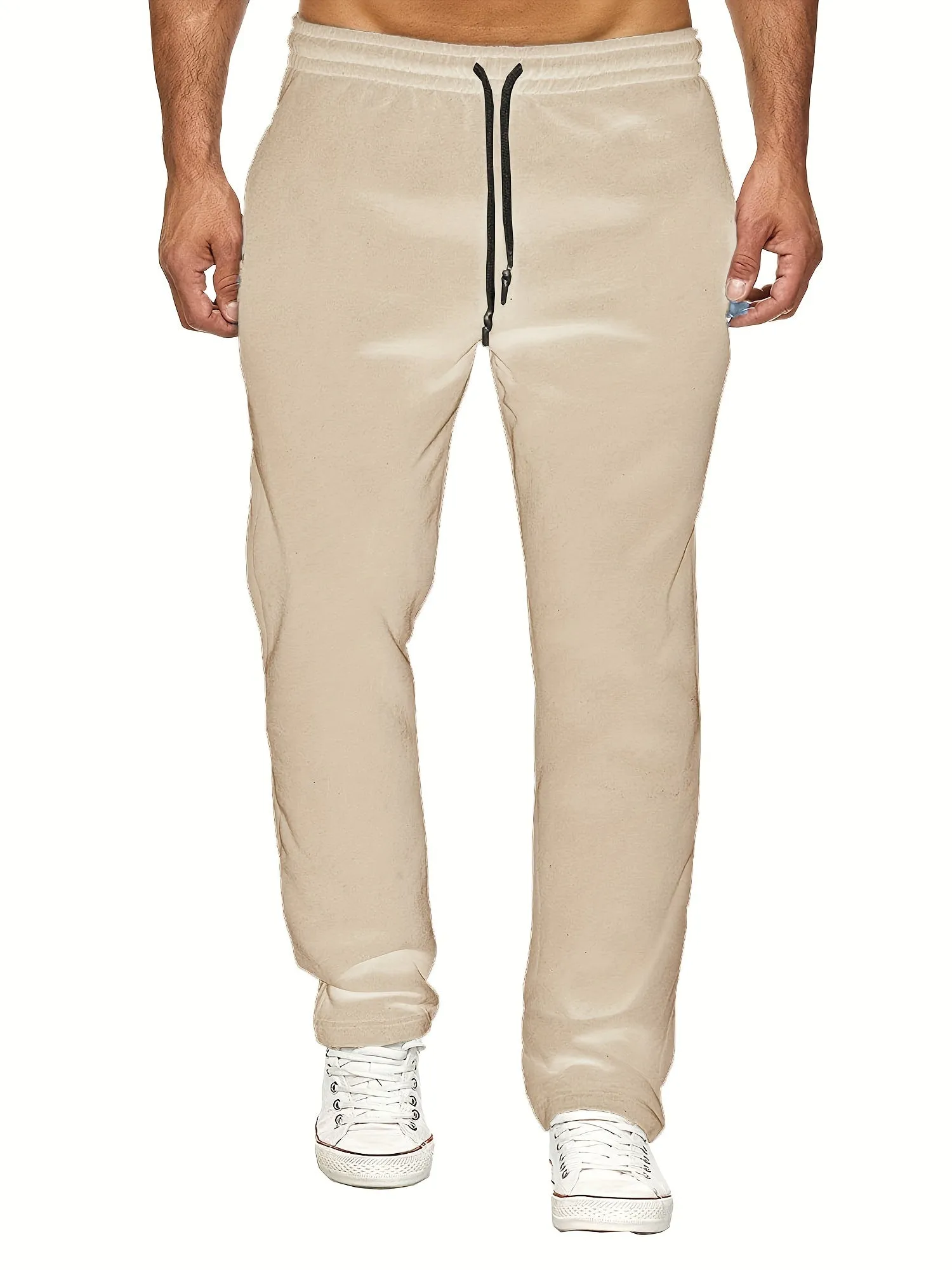 Classic Stylish Mens Fleece Sweatpants with Slight Stretch