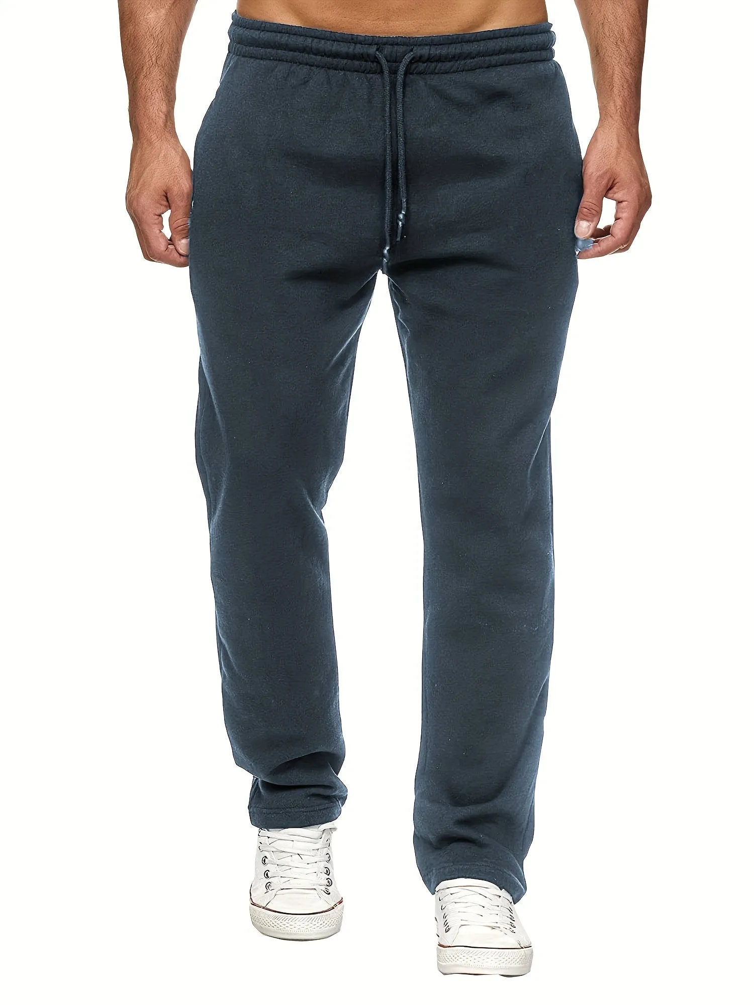 Classic Stylish Mens Fleece Sweatpants with Slight Stretch