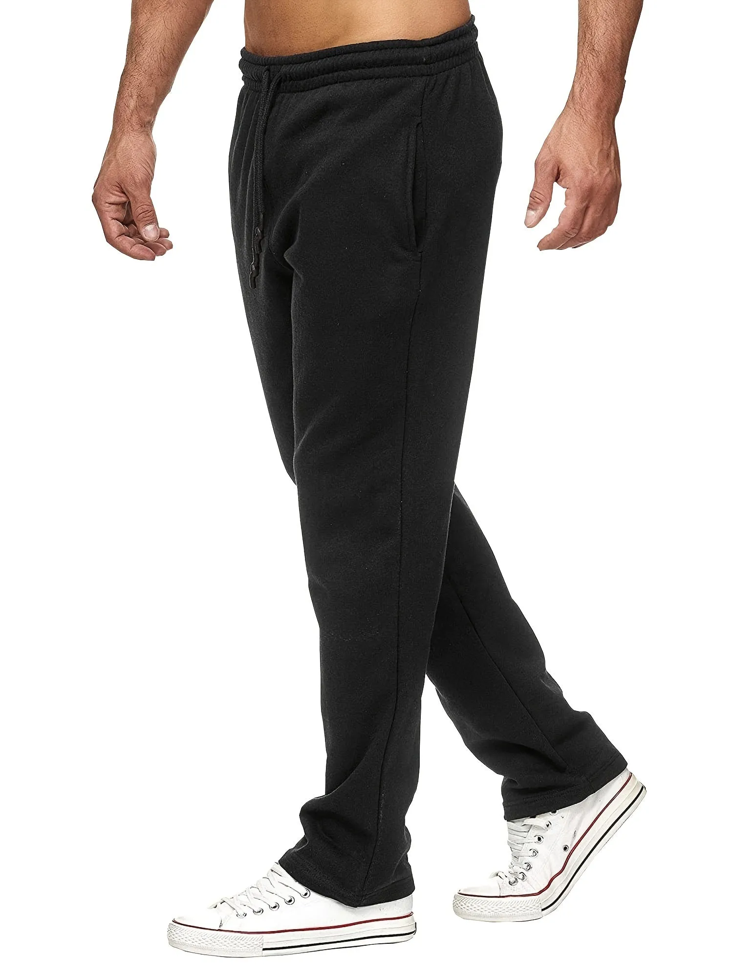 Classic Stylish Mens Fleece Sweatpants with Slight Stretch