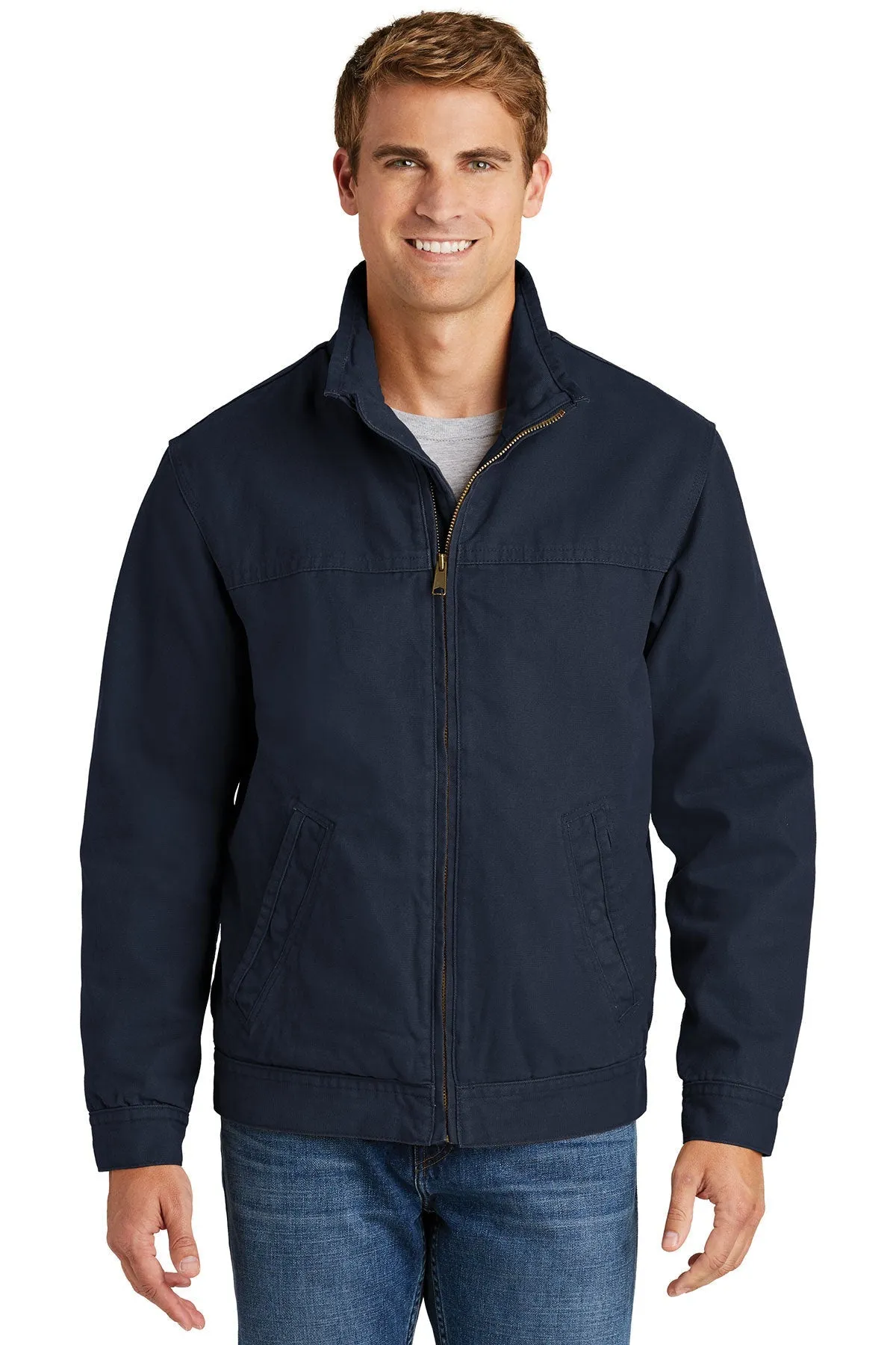 CornerStone Washed Duck Flannel-Lined Jacket, Navy