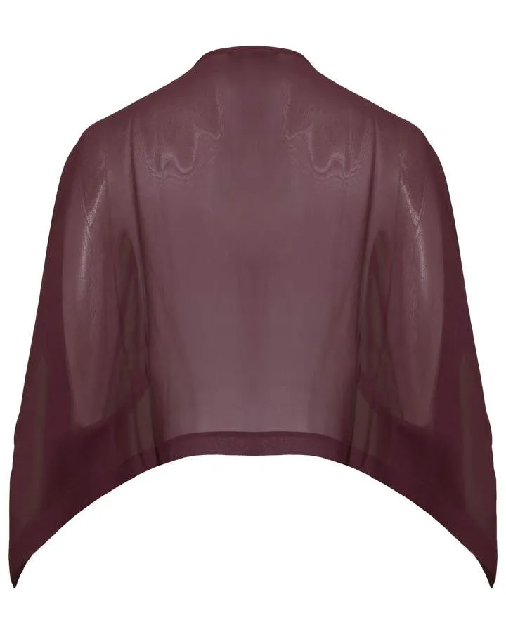 Eileen Fisher Sheer Silk Georgette Bateau Neck Cropped Top