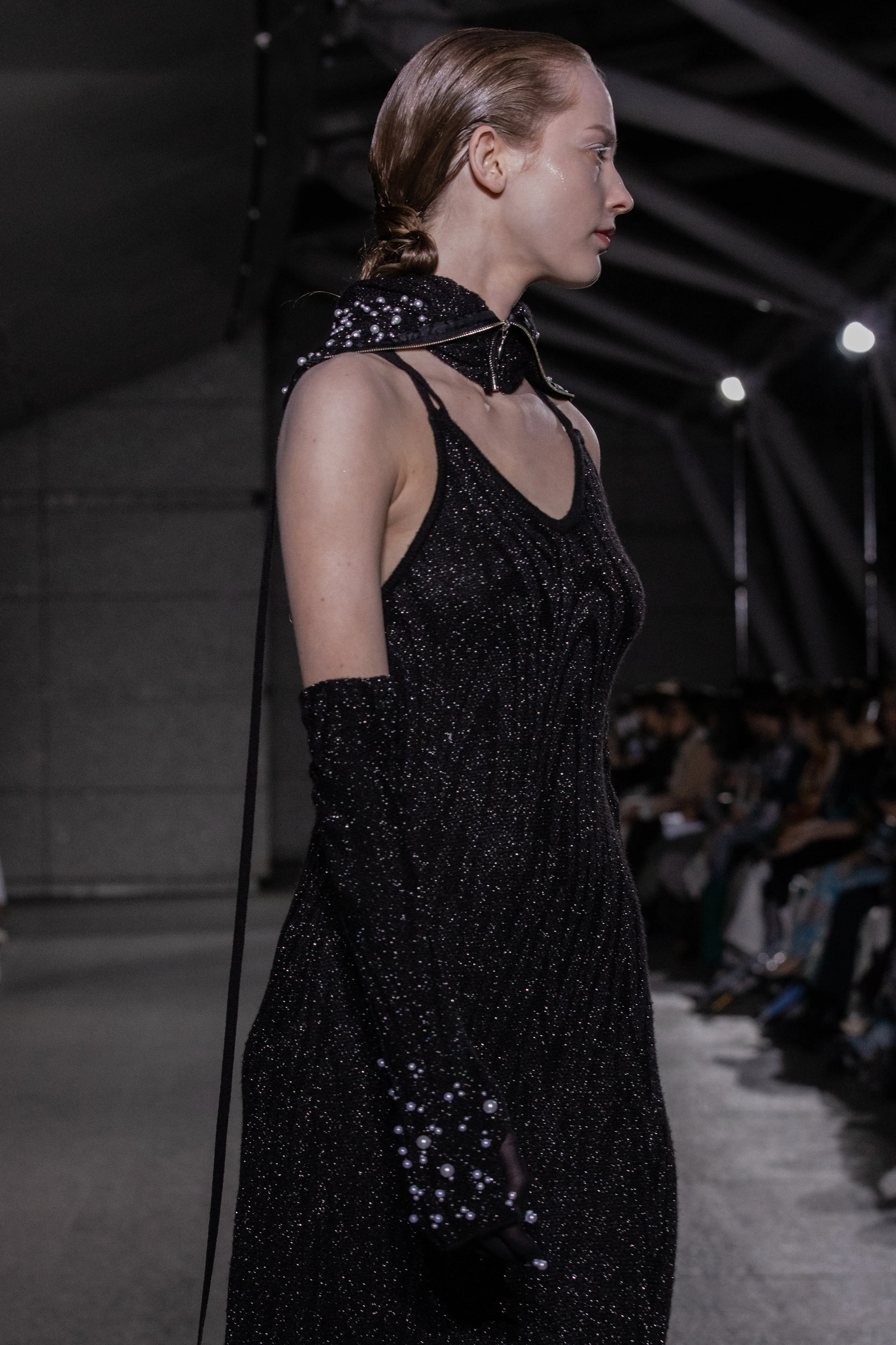 Frost knit camisole dress (Black)