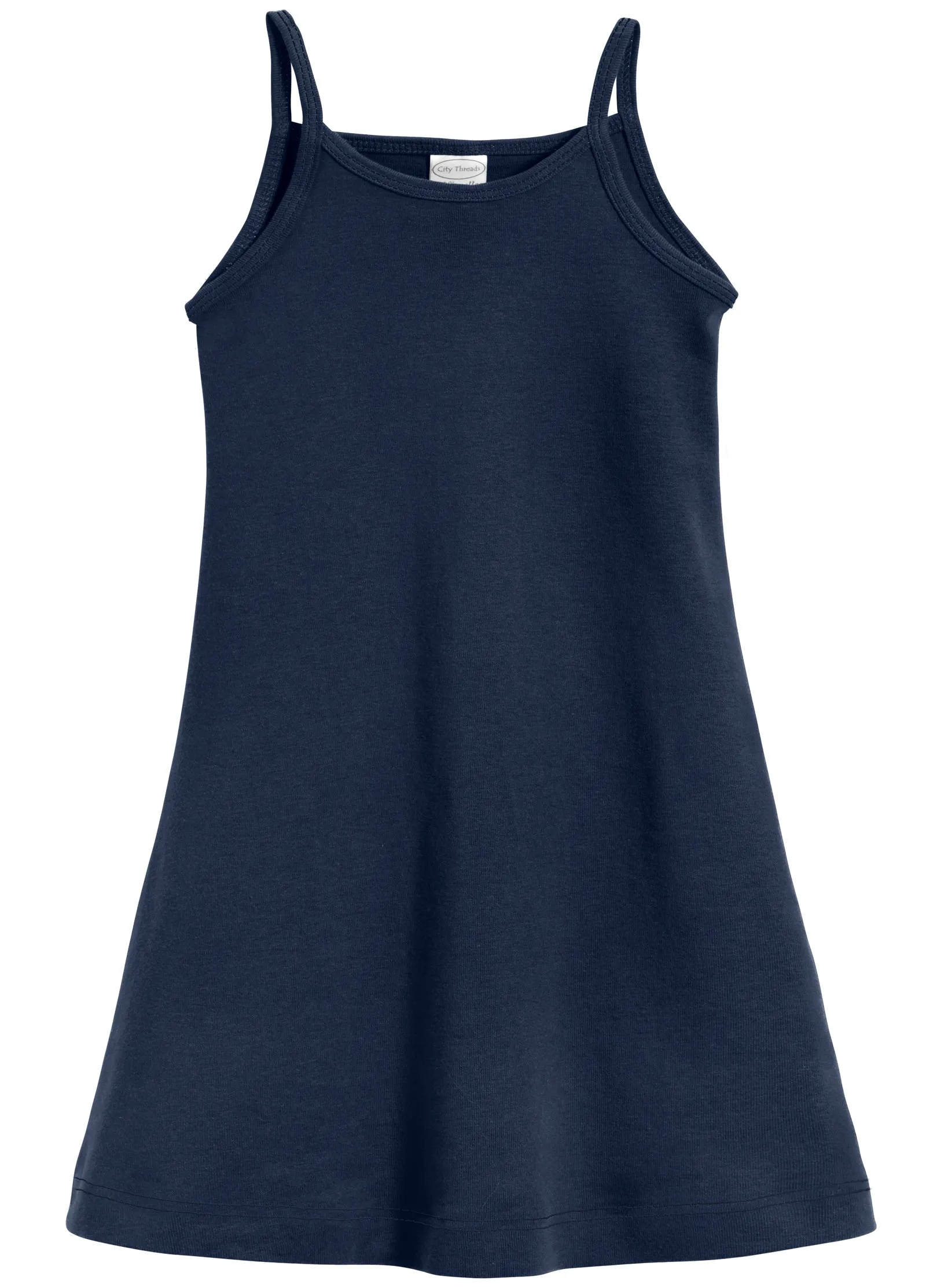 Girls Soft Cotton Camisole Dress  | Navy