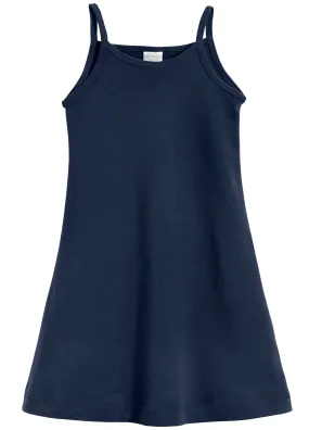 Girls Soft Cotton Camisole Dress  | Navy