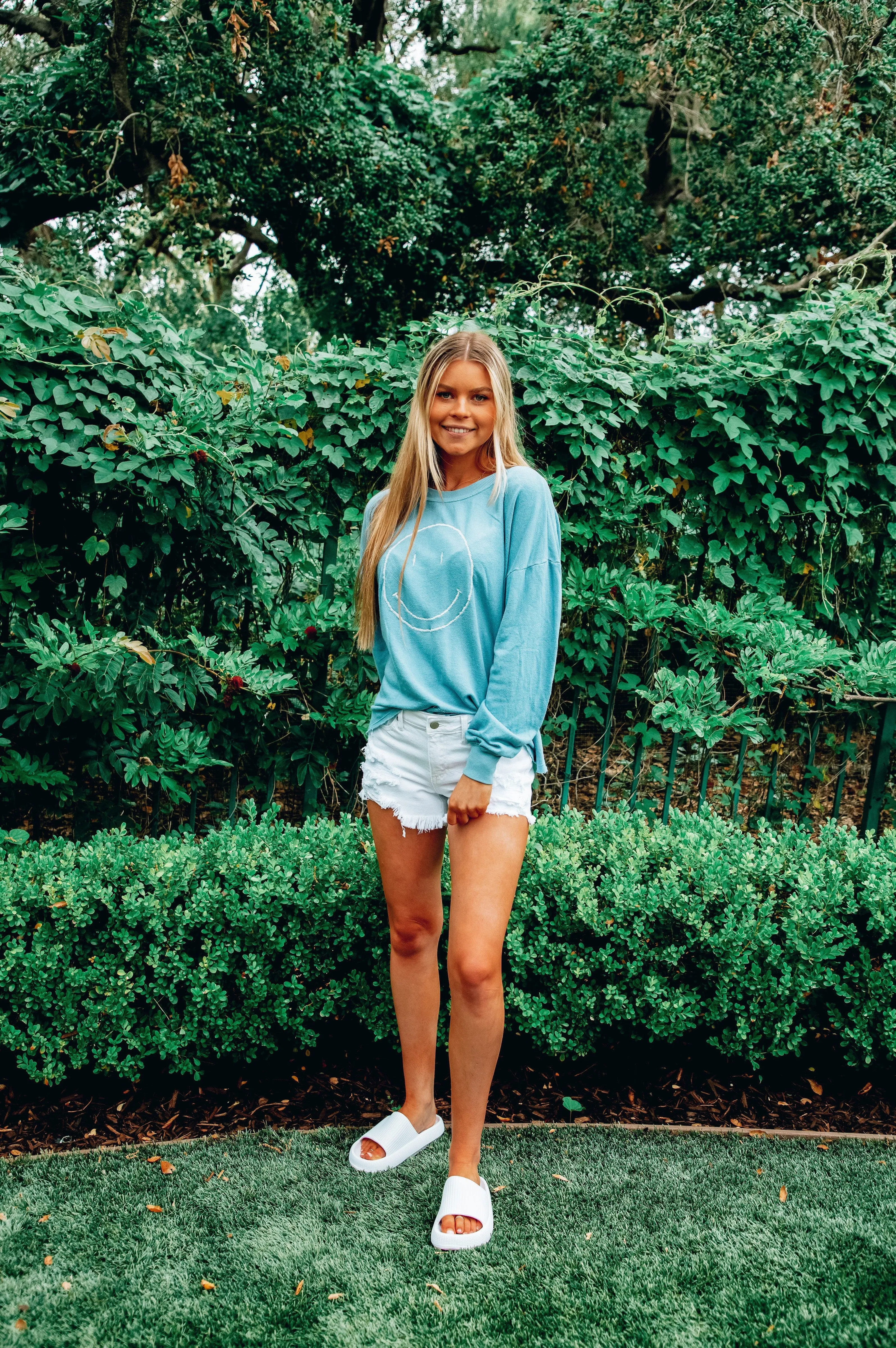 Happy Smile Pullover Blue