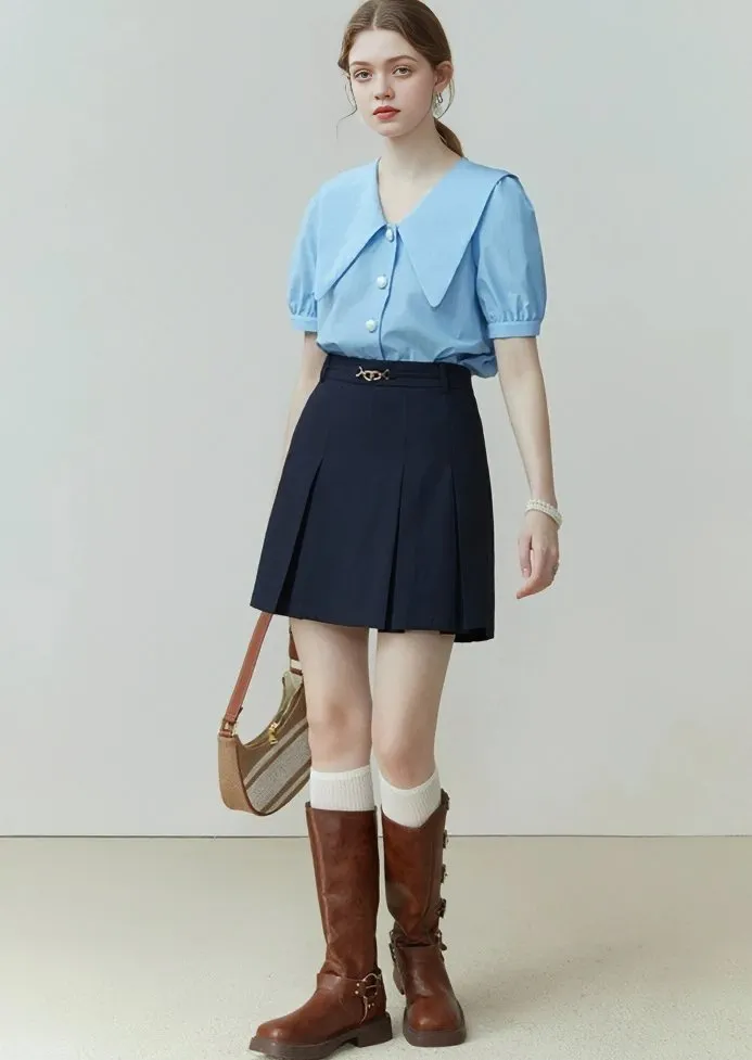 HIGH WAIST PLEATED SKIRT