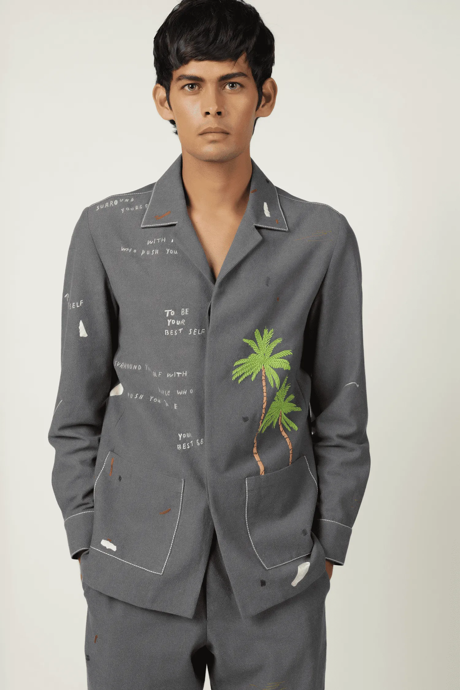 Holiday Shacket With Straight Pants