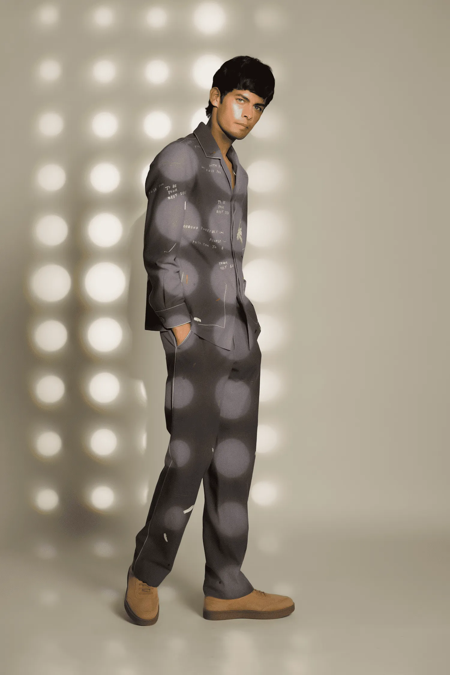 Holiday Shacket With Straight Pants