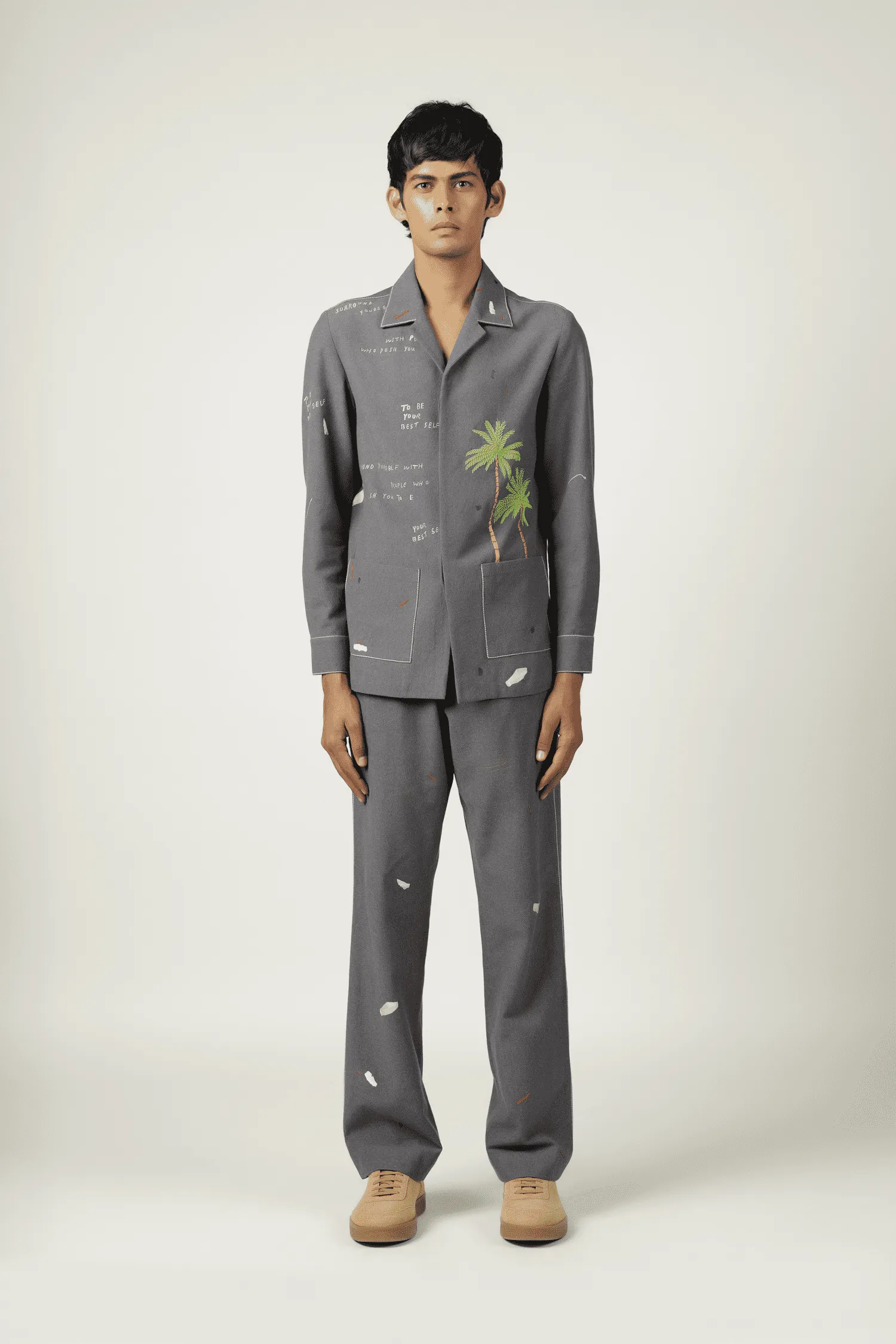 Holiday Shacket With Straight Pants