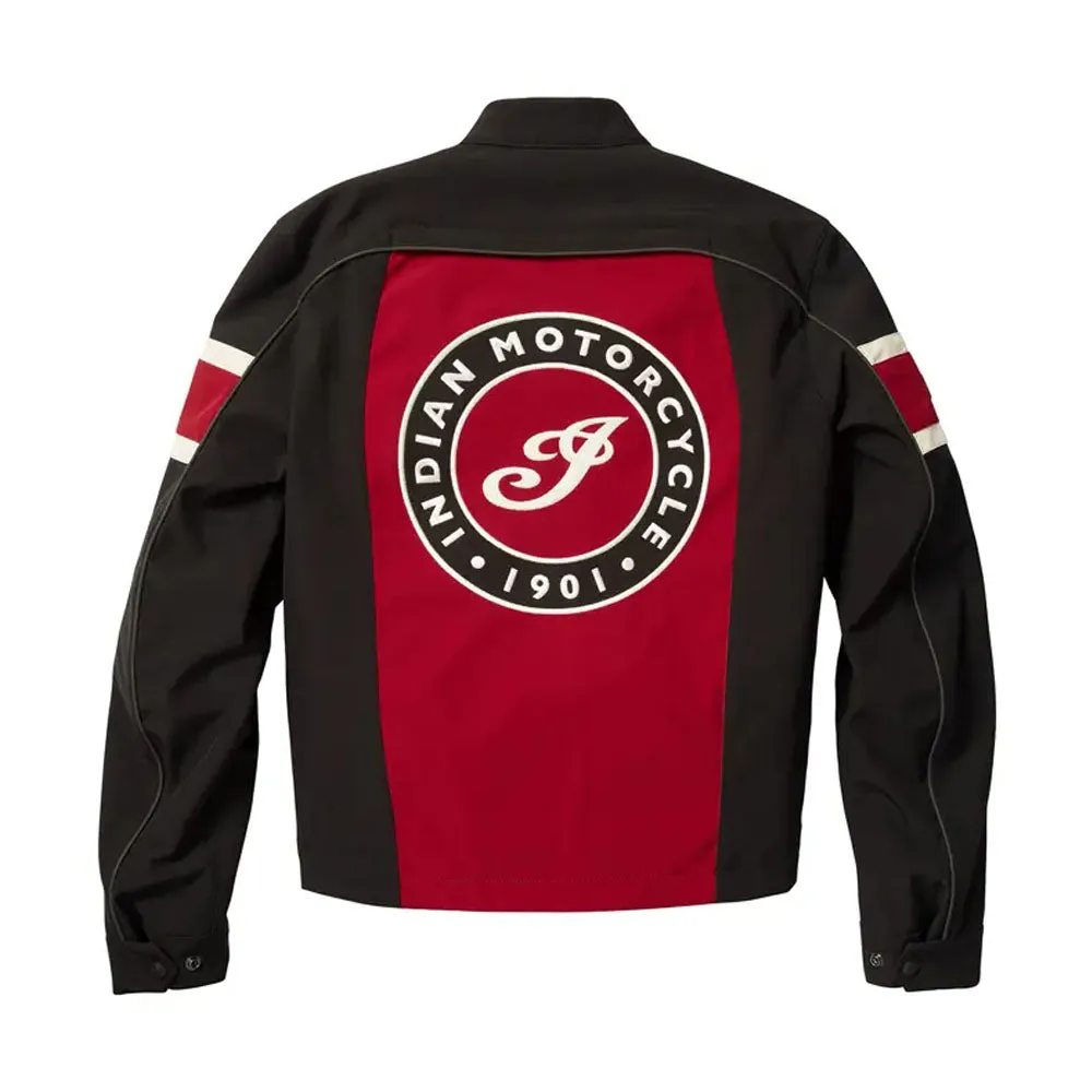 Indian Motorcycle  Mens Madison Jacket Tough Durable Breathable Fabric Blend Red