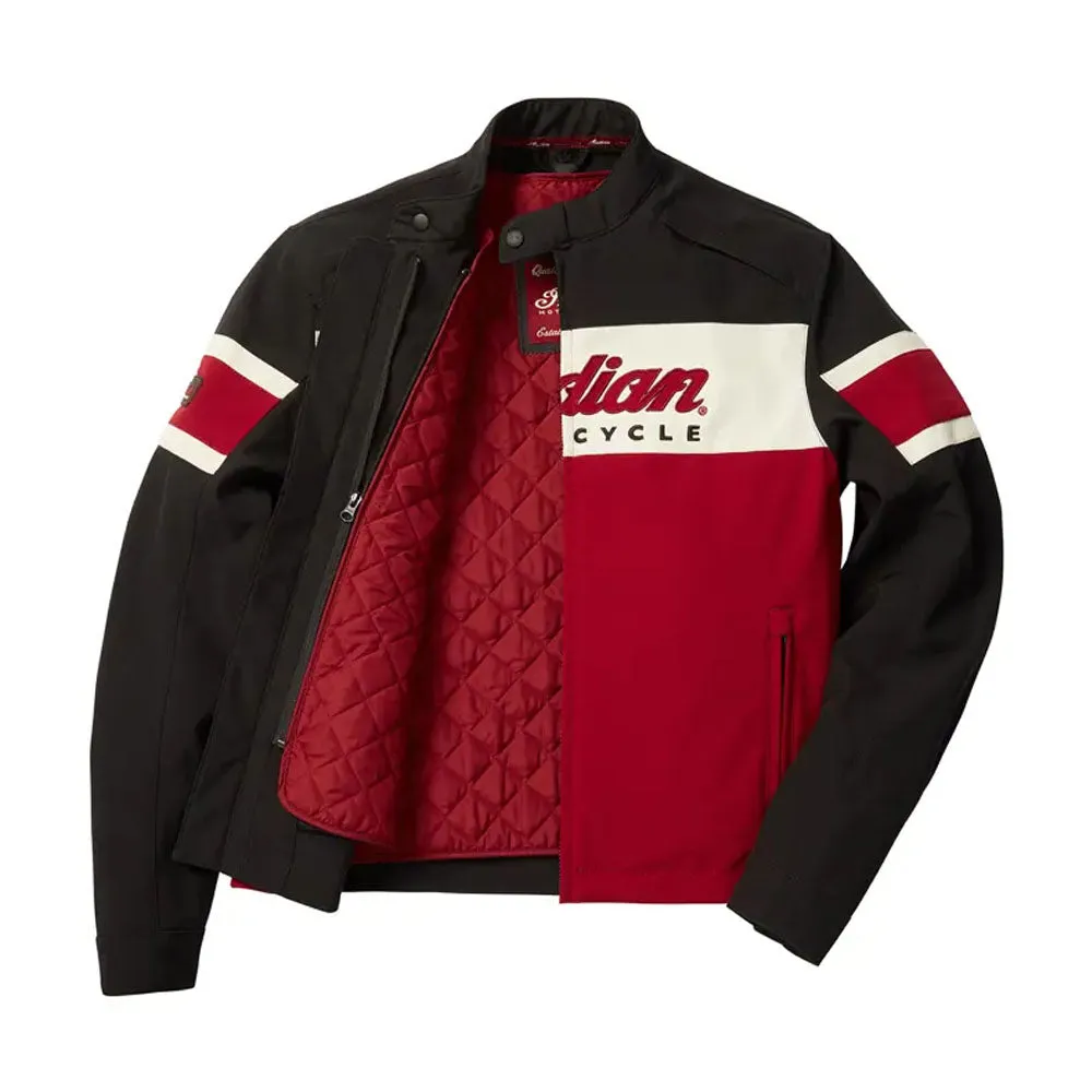 Indian Motorcycle  Mens Madison Jacket Tough Durable Breathable Fabric Blend Red