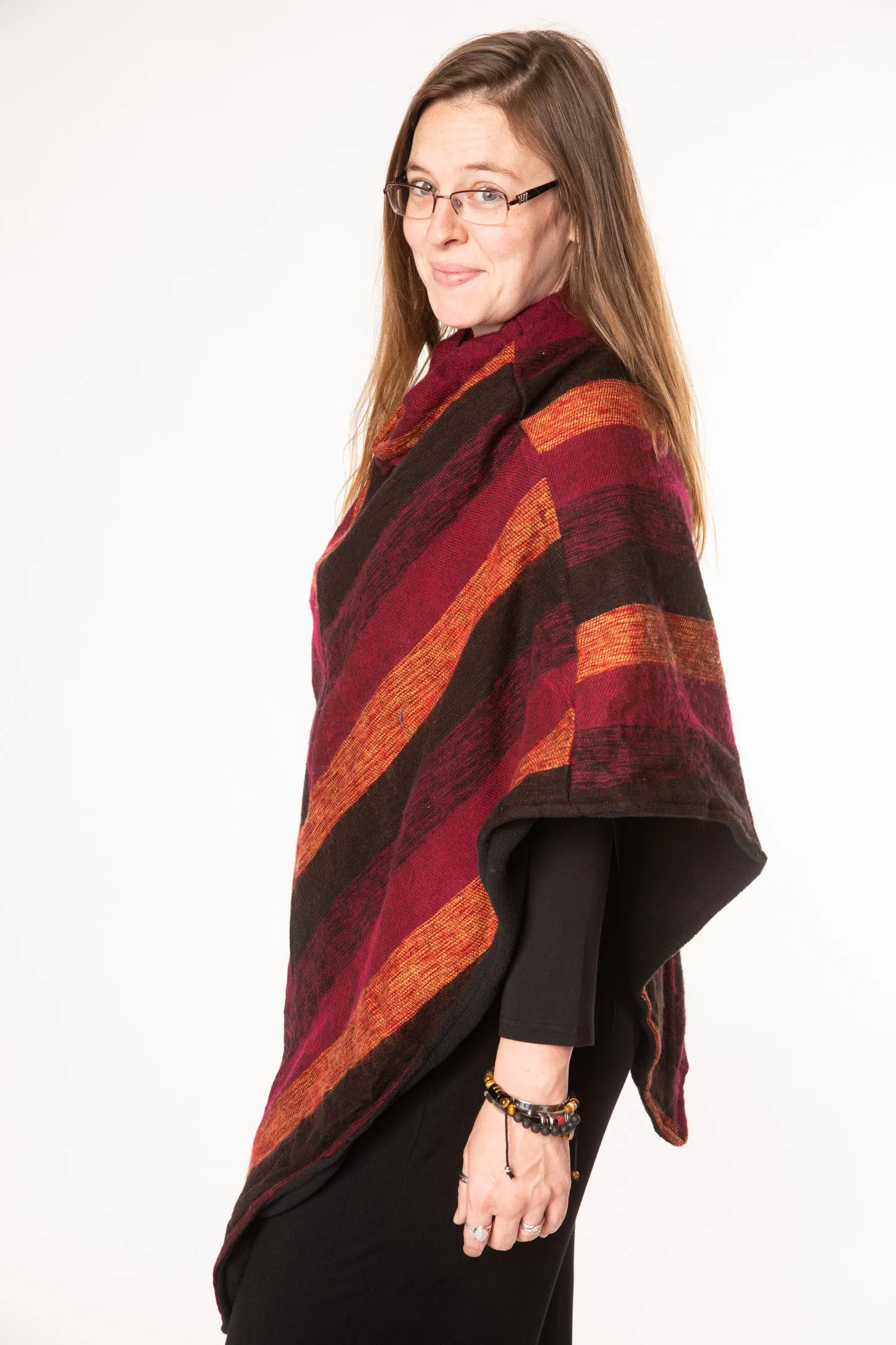 Kambala Fleece Lined Blanket Poncho
