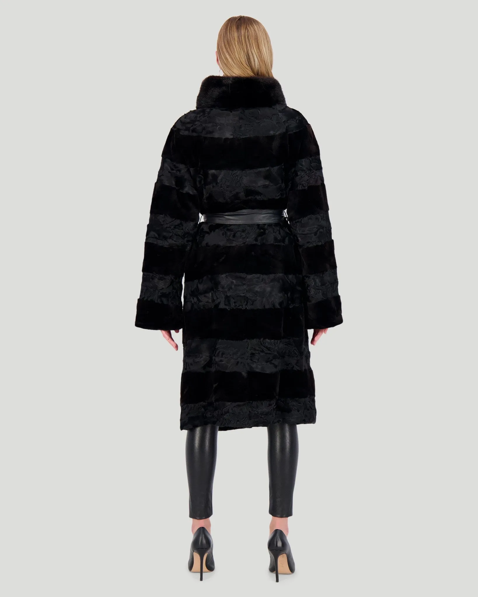 Lamb and Mink Sections Short Coat