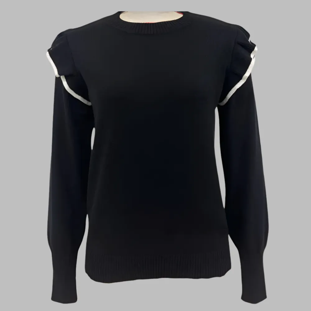 Marie Pullover | Modischer Damenpullover mit bequemem Rüschenmuster