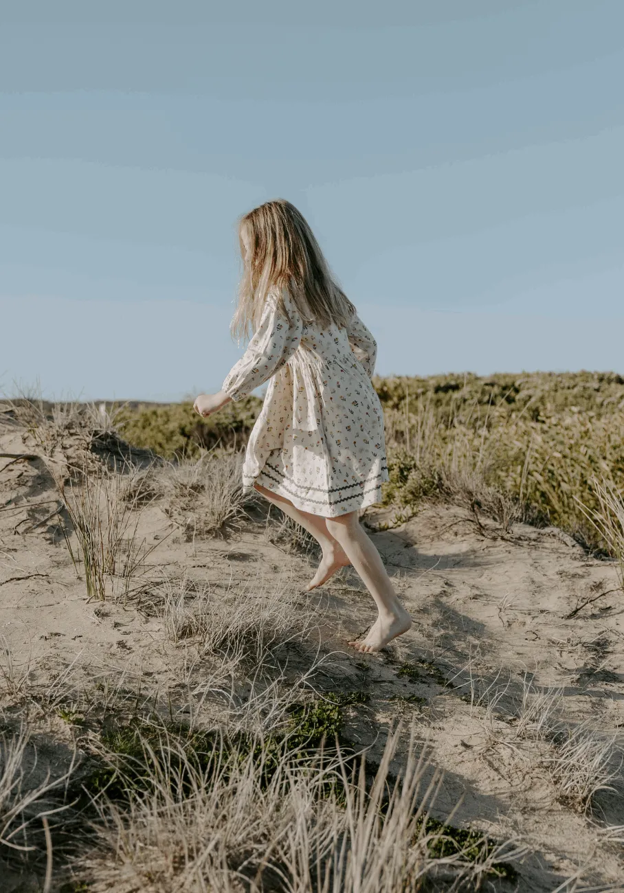 Miann & Co Kids - Button Down Long Sleeve Dress - Garden Party