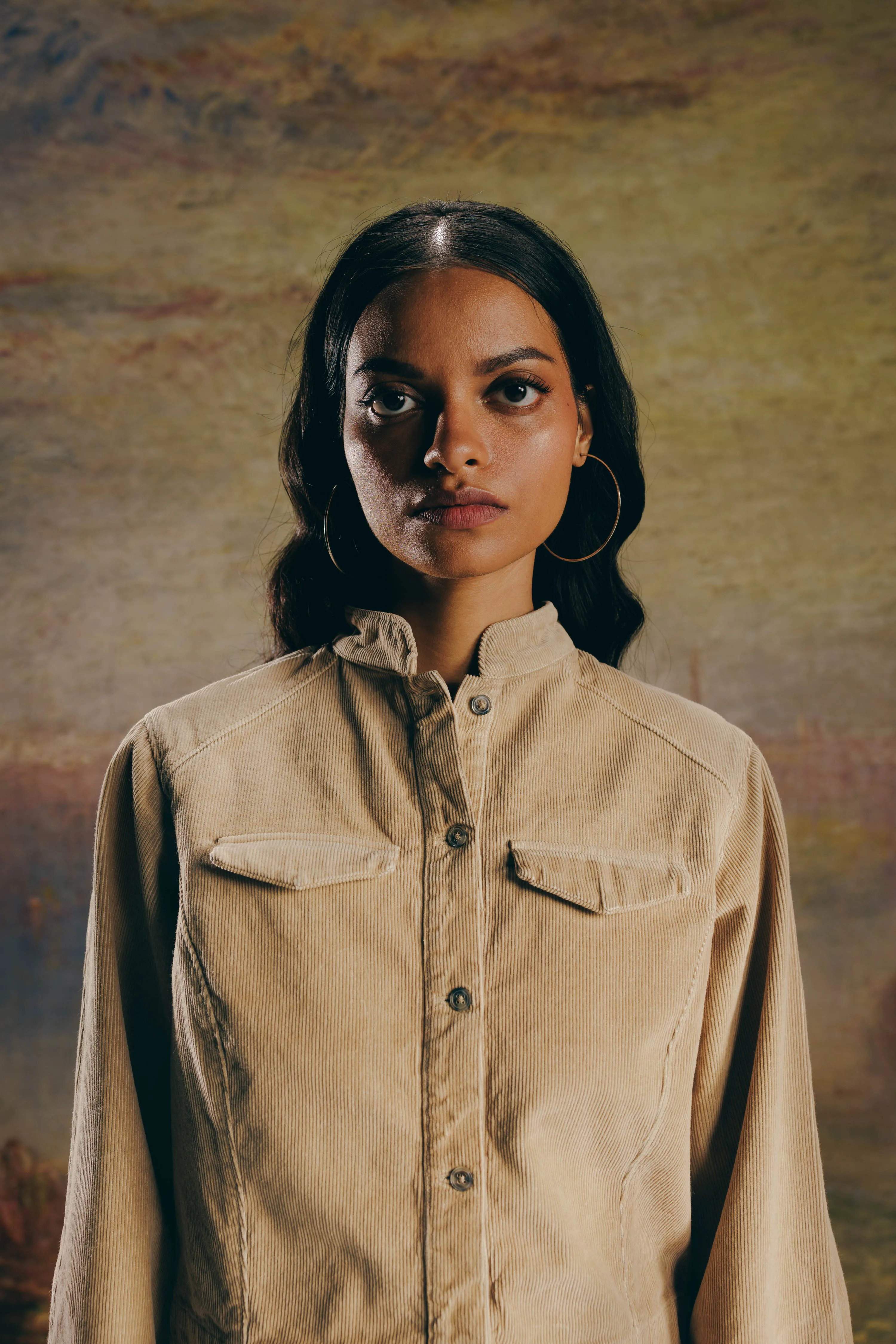 Nehru Corduroy Shacket & Cargo Pants Co-ord
