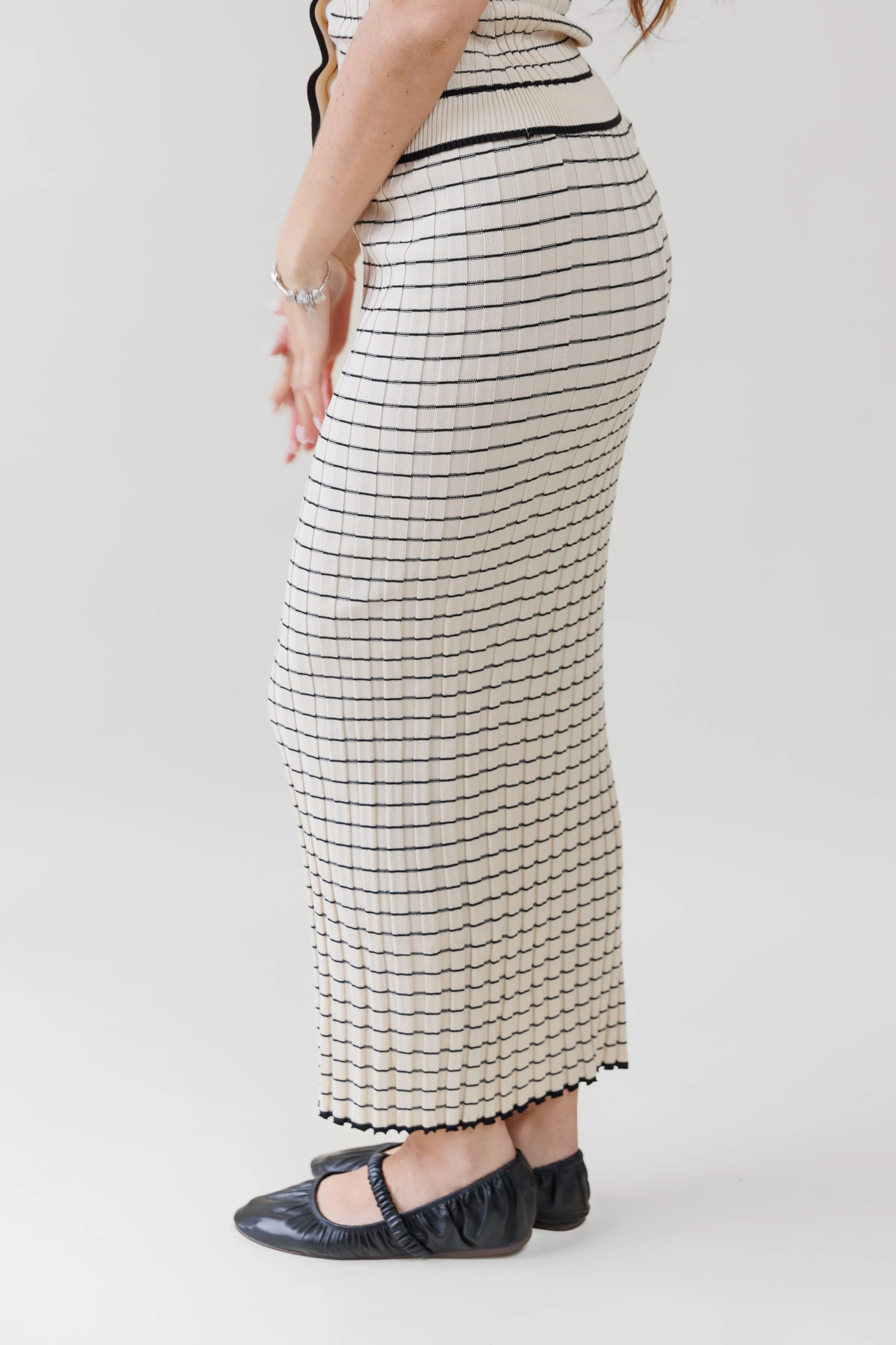 NOVA STRIPED SKIRT