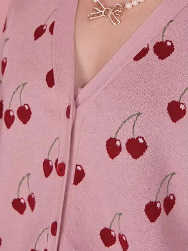 Pink Camisole Skirt Cardigan Two Piece Knit Dresses【s0000006585】