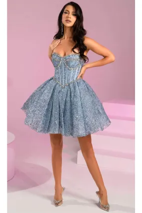 Portia and Scarlett PS24766 -short- Jeweled A-Line Cocktail Dress