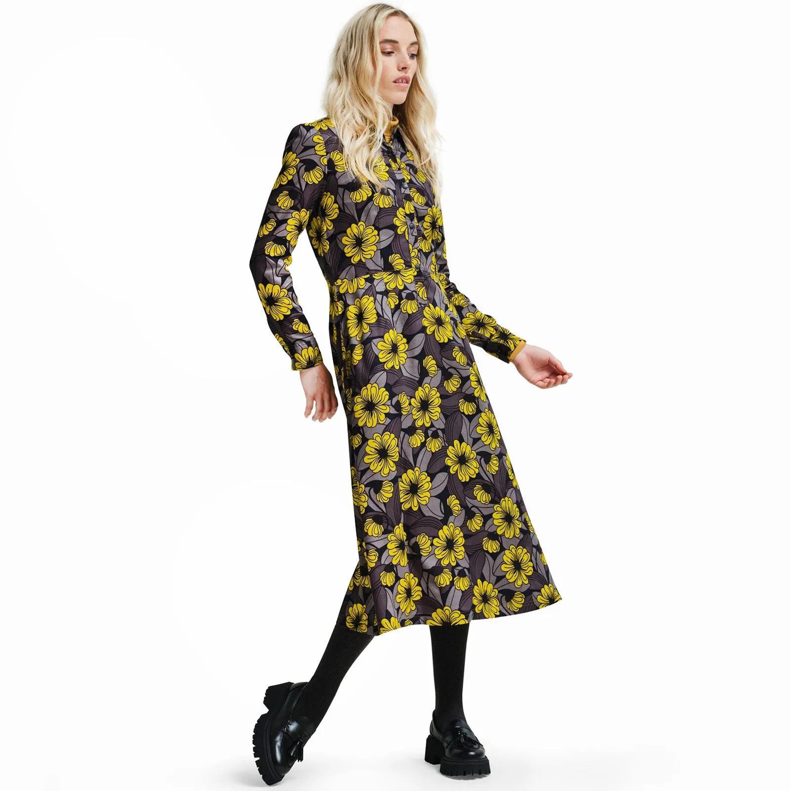 Regatta Womens Orla Kiely Long Sleeve Maxi Shirt Dress