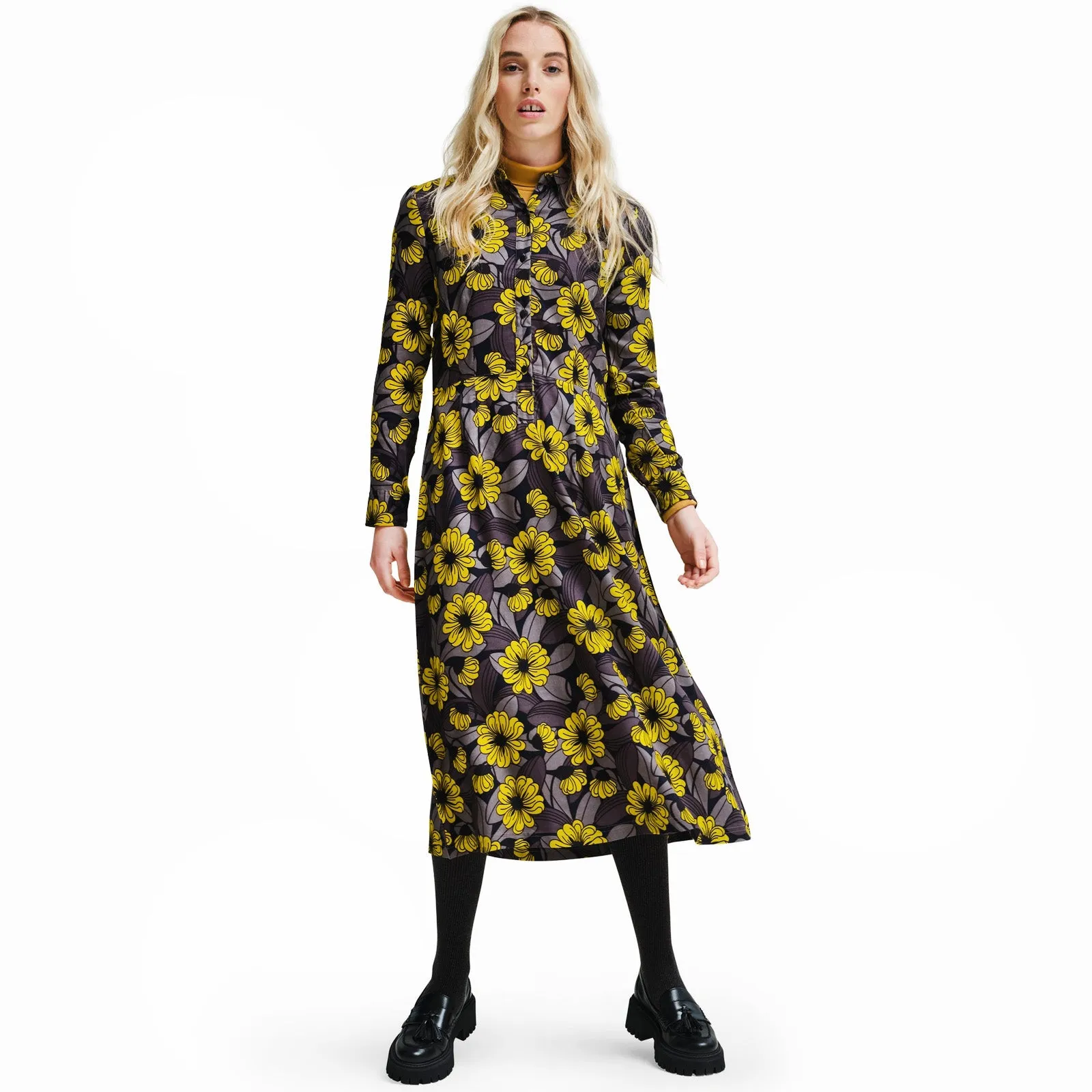Regatta Womens Orla Kiely Long Sleeve Maxi Shirt Dress