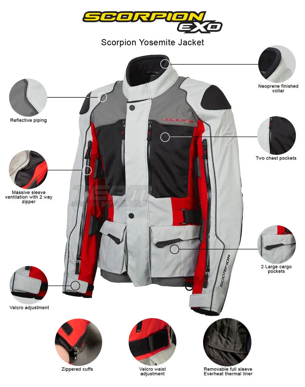 Scorpion Exo Men's Yosemite Textile Motorcycle Jacket