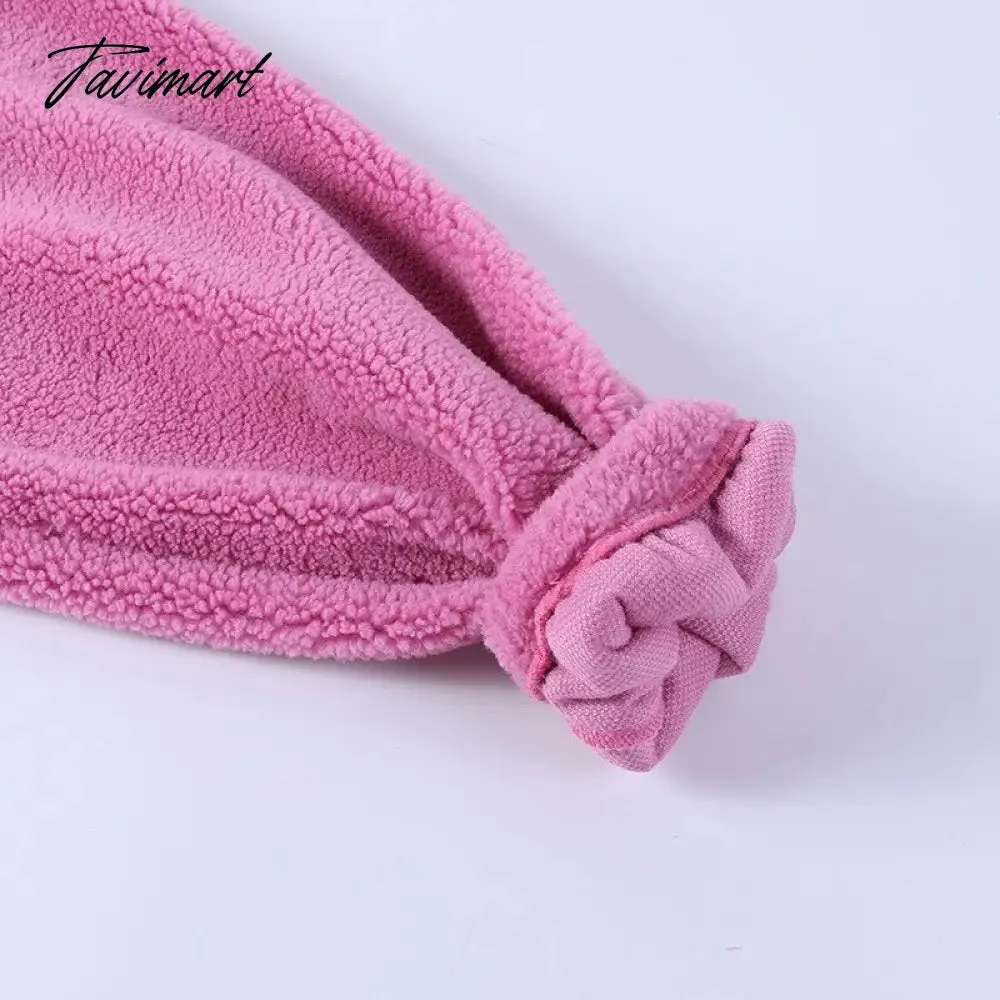 Tavimart Fleece Tracksuits Women's Winter Set Fashion Streetwear Y2k Casual Bra Vest Sweatpants Crop Tops 3 Piece Set Sexy Outfit