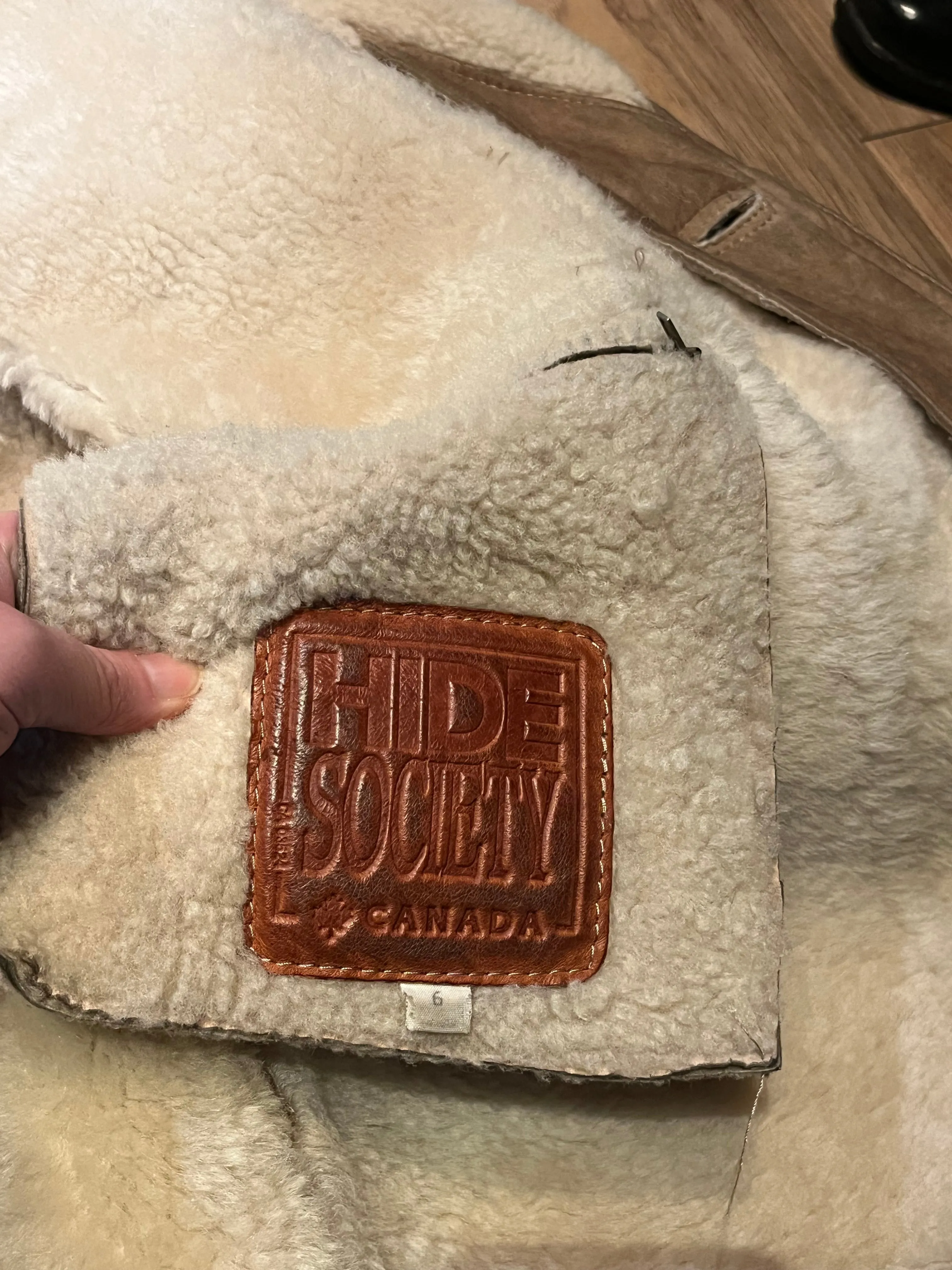 Vintage Hide Society Shearling Coat, Made in Canada, Size 6